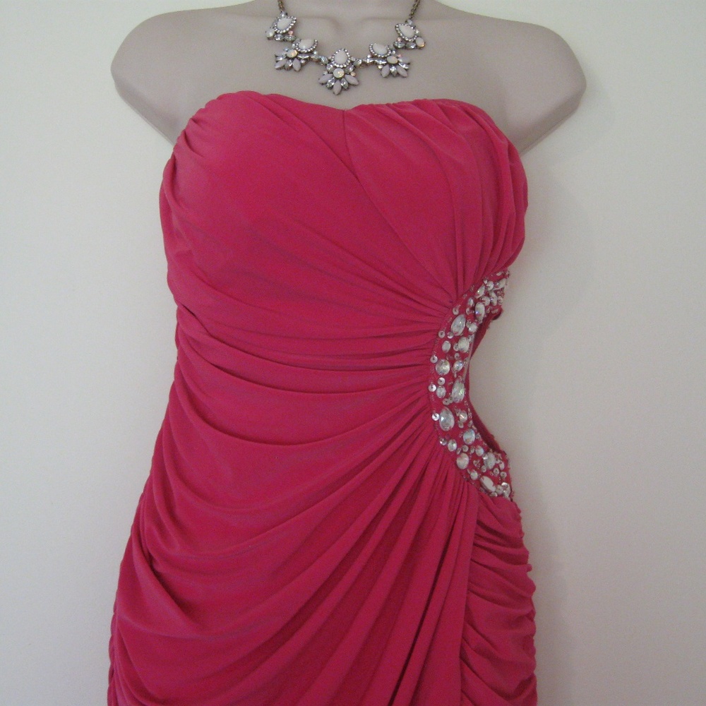 GORGEOUS PINK PROM  DRESS *LIKE NEW* - Picture 4 of 7